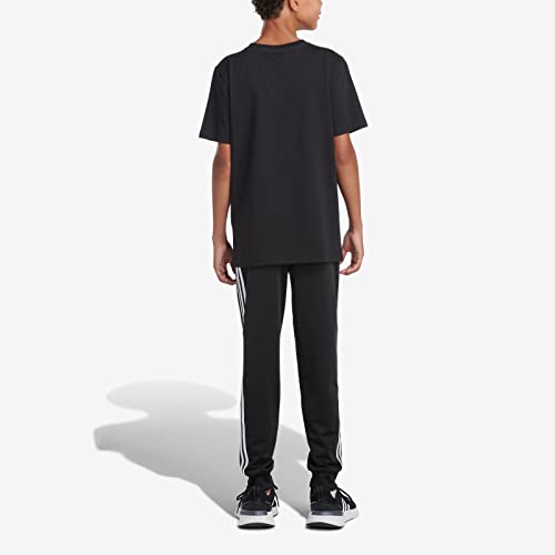 adidas Camiseta esportiva de manga curta para meninos 22, Preto com verde grito, M