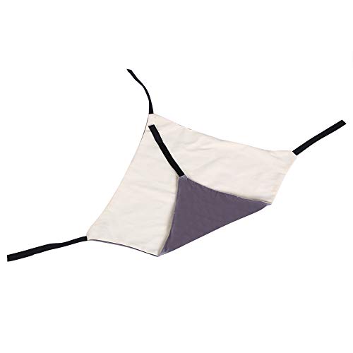 nobrand Lit hamac pour Chat, 2 côtés Doux sous Chaise hamacs de Table imperméable Chaud Chat Kitty hamac lit Suspendu pour Chats Chiot furets(L-Crème + Gris)