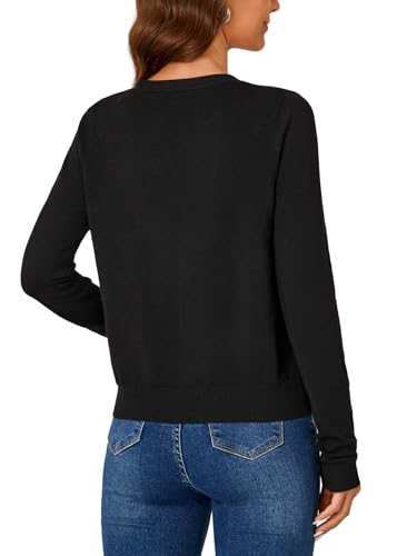 Image of LYANER Women's Lightweight V Neck Button Down Long Sleeve Cardigan Sweater Top