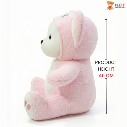 Image of 45 CM Cute Pink Bear Plush Toy for Kids Large Soft Stuffed Animal | Ultra Soft Baby Cuddle Doll | Adorable Pink Teddy for Girls Boys for Birthdays