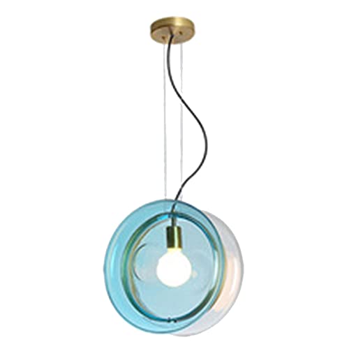 Lustre suspension en vitrail d'art postmoderne style nordique pour salle à manger