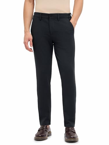 Image of THE BEAR HOUSE Men's Blue Regular Fit Formal Trouser