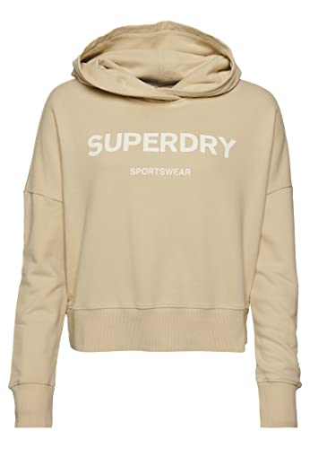 Image of Superdry Women's Hoodie, Pelican Beige, UK 16