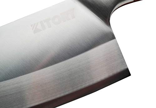 KITORY Vegetable Cleaver 7\" Kitchen Knife, Sharp Chinese Chef`s Chopping Butcher Knives High Carbon German Steel