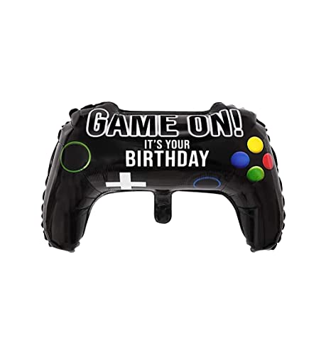 Image of 6 Pcs Game on Birthday Decoration 9th Birthday Decoration for Boys Gaming Theme Birthday Decoration Ninth Birthday Decorations Boy Game Theme Balloons (Pack of 6, Multicolor)