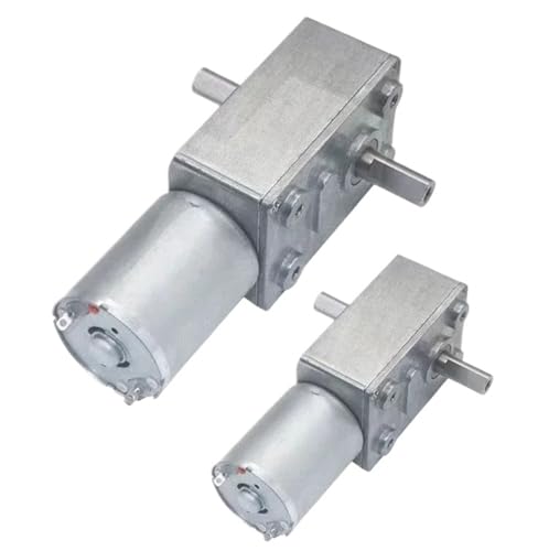 Moteur à engrenage à vis sans fin JGY370 double arbre CC 6V 12V 24V