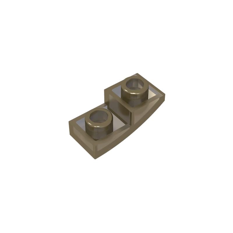 XYEIUGO 24201 Arched Brick Slope Curved 2x1 Inverted, Trans Black, 50 PCS