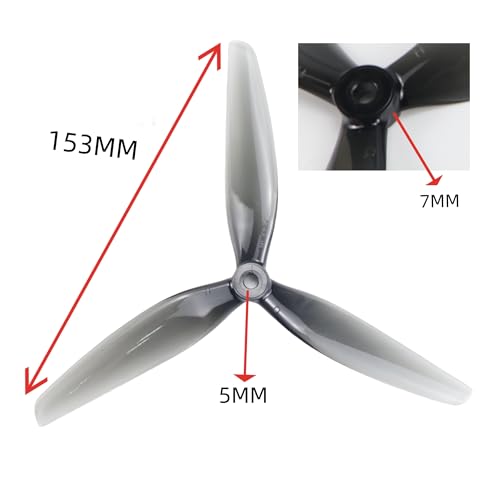 Hélices 7040 en polycarbonate contre les vibrations sur drone long range 7 pouces - 2