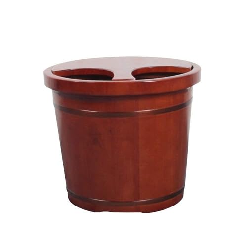 Bañera de madera natural para pies con tapa miniatura 4