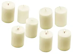 D'light Online 15 Hour Unscented Ivory Wax Bulk Votive Candles for Emergency, Events, Votives, Luminary Candles, Restaurants, Bars, Parties, Spa and Decorations (Ivory, Set of 36)
