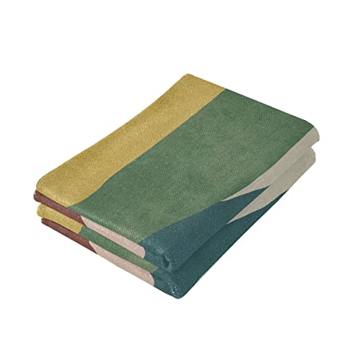 Geometry Hand Towels Mid-Century Modern Abstract Face Towel Soft Thin Guest Towel Portable Colorful Kitchen Tea Towels Dish Washcloths Bath Decorations Housewarming Gifts #TOP2
