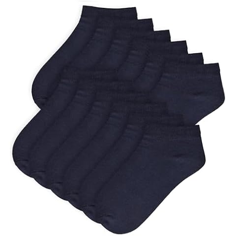 A2Z 4 Kids 6 Pack Plain Trainer Socks Cover
