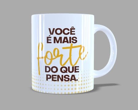 Caneca Personalizada Setembro Amarelo, Mensagem Motivacional, Cerâmica Branca