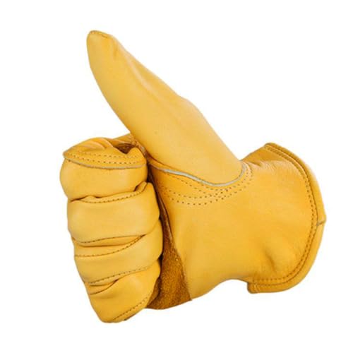 Guantes de cuero VANZACK con material resistente de alta protección en color caqui