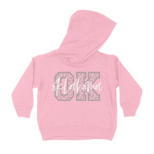 Layered Oklahoma Kids Hoodie Sweatshirt Toddler 5T Light Pink