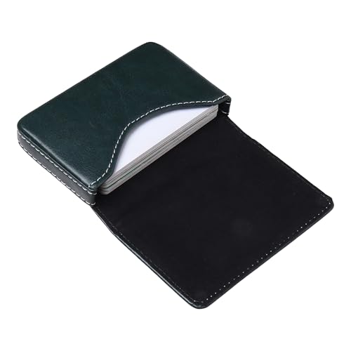 Image of JnD Notebook Card Holder Wallet - Slim, Multi-Functional, Premium Leather, RFID Blocking, Secure Closure, Compact, Durable, Stylish (Green)