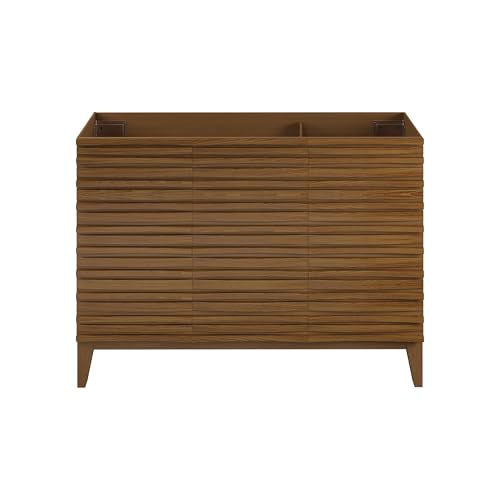 Image of Swiss Madison Cascade 48'' Bathroom Vanity in Brown Oak- Cabinet Only