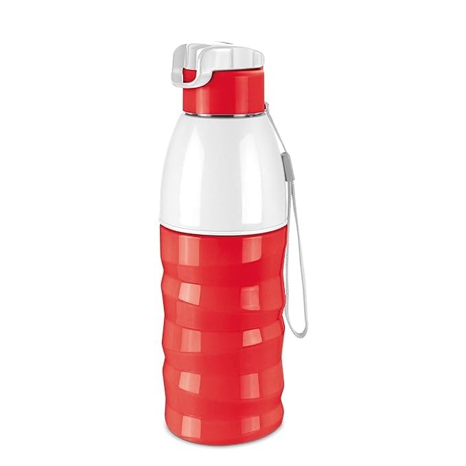Image of Spare Lid for Milton Kool Fusion Water Bottle - Compatible with Kool Fusion 700 & 560ml Bottles | Flip-Top, Leak-Proof Replacement Cap with Strap (Red)