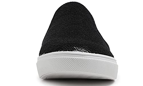 Image of FEVERSOLE Women's Fashion Sparkle Sequin Embellished Sneaker Party Holiday Casual Shoes