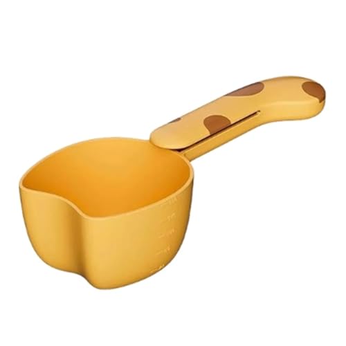 かわいい猫のデザインキッチンツールスプーンとクリップグレインスクーピングツール。ペットフードや穀物の保管に最適。