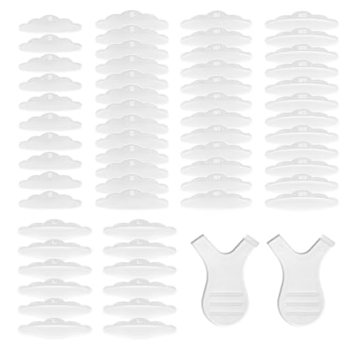 30 Pares De Almohadillas Para Pestañas Transparentes Y 2 Piezas De Cepillos Para Pestañas, Ayuda Para Rizar Pestañas, Espaciadores De Silicona Para Rizar Pestañas