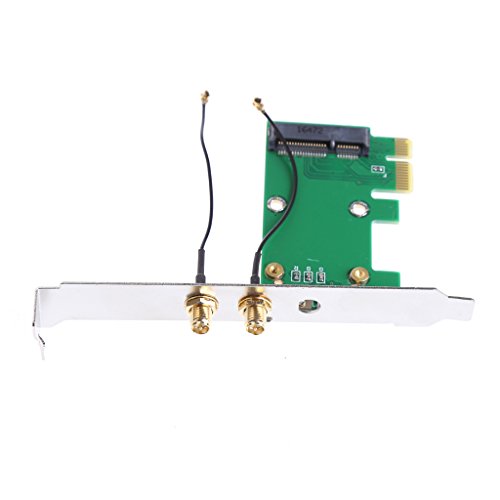 Adaptador de tarjeta PCI-E WiFi inalámbrico para desktop con 2 antenas miniatura 5