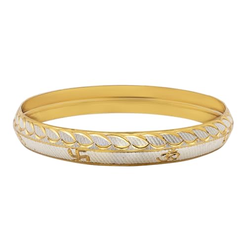 Shining Jewel - By Shivansh Brass Cubic Zirconia Gold-plated Kada...