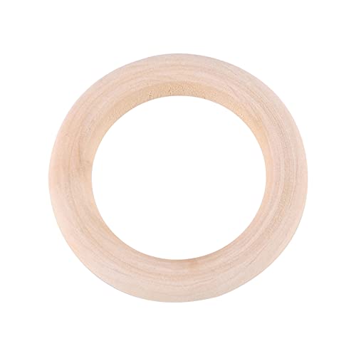 Recopilación de Madera sin acabado Top 5. 44 50 Unids Anillos de Artesanía de Madera Círculos de Anillo de Madera sin Pintar de 50mm Anillos de Bucle de Artesanía de Madera para Artesanía Hecha a Mano Colgante de