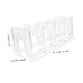KALLORY Acrylic Book Holder Vertical Baffle Book Shelf for Desk Organization Decorative Bookends for Magazines Documents and More Compartment Design for Easy Access and Classification