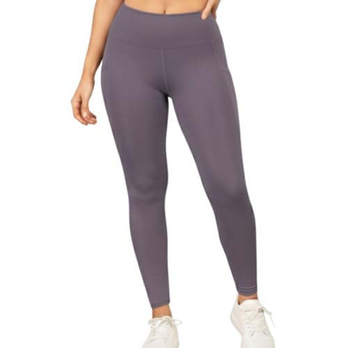 Image of NEVER LOSE Thick High Waist Yoga Pants with Pockets, Tummy Control Workout Running Yoga Leggings for Women