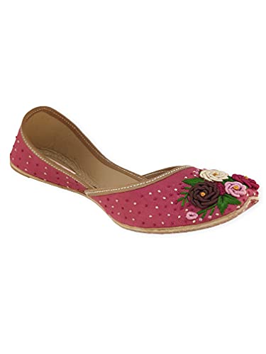 Image of Fulkari Women's Moonshine Multicolored Genuine Soft Leather Juttis | Bite and Pinch Free Jutis | Punjabi Jutti For Ladies | Wedding Flat Stylish Mojari | Bridal Ethnic Flats For Girls |