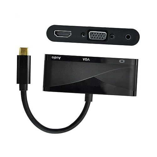 Adaptateur USB C vers VGA multiport hub Type-C avec sortie audio jack et port USB pour PC