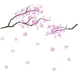 春の花☆シール式ウォールステッカー 春 spring 桜 梅 花 入園 入学 卒園 卒業 お祝い 600×1350mm Lsize020937 桜 ウォールステッカー 桜 桜吹雪 サクラ