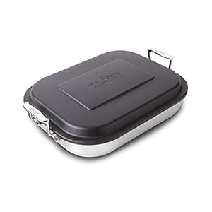 All-Clad Specialty Stainless Steel Lasagna Pan 12x15x2.75 Inch Induction Oven Broiler Safe 600F Frozen Lasagna, Pots and Pans, Cookware Silver