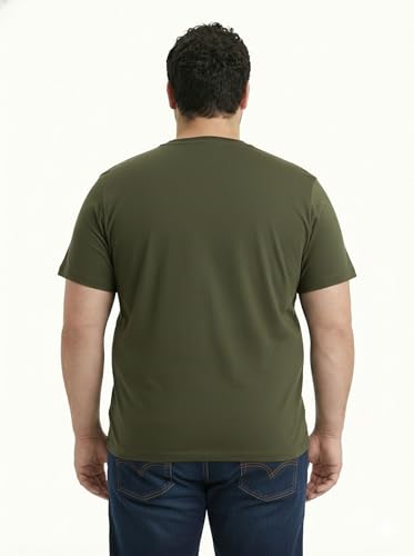Image of Toodlegram Men Plus Size Printed T-Shirt | Round Neck Half Sleeves | Regular Fit Big & Tall | Pure Cotton Casual Summer Wear T-Shirt for Men