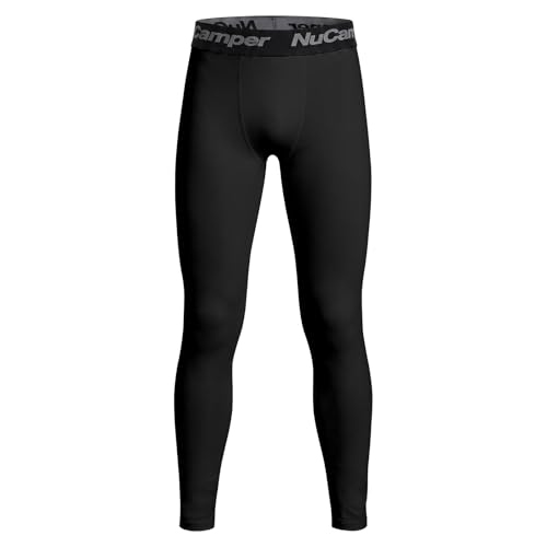 NuCamper Pantalones de Compresión para Niños Mallas Deportivas Transpirables para Jóvenes Leggings de compresión para niños Prenda Interior Deportiva de Secado Rápido para Fútbol Running y Baloncesto
