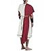 NEKIFUI Men's Toga Costume Adult Greek God Roman Party Accessories Set(Z3744RD,L)