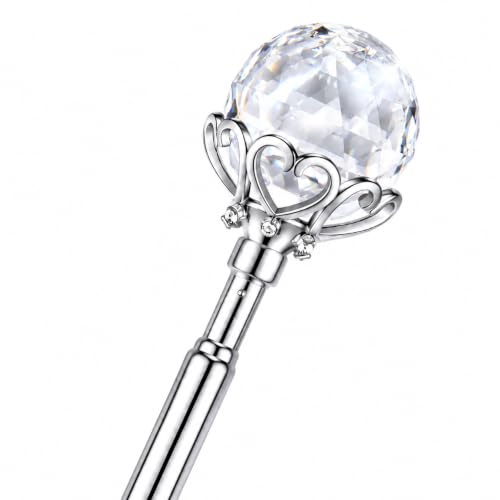 Baguette Magique Lovelyshop Boule Cristal 38cm Argent