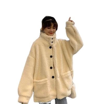 Amazon.co.jp: 女性のジャケット子羊の毛を模したコート女性新型秋冬 