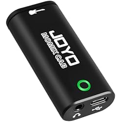 JOYO Guitar Audio Interface for Phone, Direct Monitoring with 6.35mm Input & 3.5mm Headphone Out, USB-C & Lightning Plug & Play, Portable Pocket Size (MOMIX CAB)