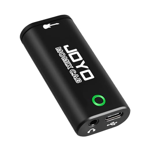 JOYO Guitar Audio Interface Pocket Internal Recording Sound Card with Type-C and Lightning for Phone Portable and Lightweight Plug & Play (MOMIX CAB)