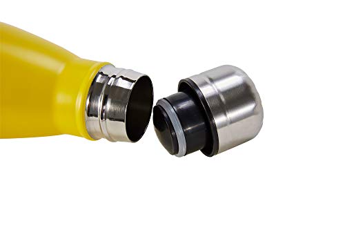 CRESSI Water Bottle H20 Stainless Steel - Stainless Steel Sports Bottle, Yellow, 500 ml - Image 3