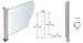 CRL PP42LBS Brushed Stainless 18" High 1-1/2" Square PP42 Plaza Series Counter/Partition Corner Post With Air Space