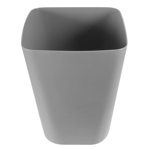 Caneca de basura cuadrada gris para hogar y oficina