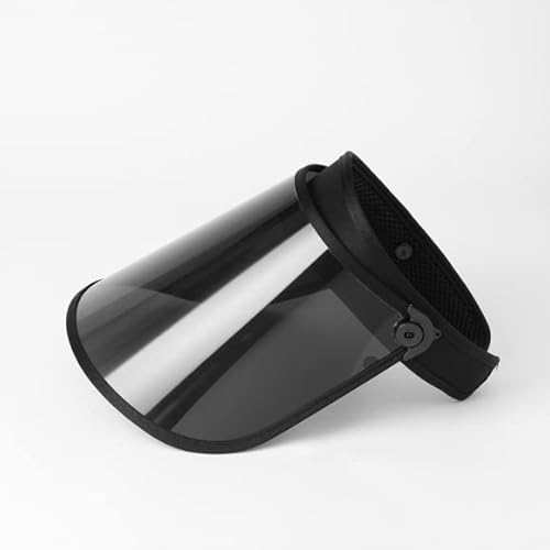 Withmoons Sun Visor Face Shield Uv Protection Simple Black Hat Full Face Shield Sunblock #TOP3