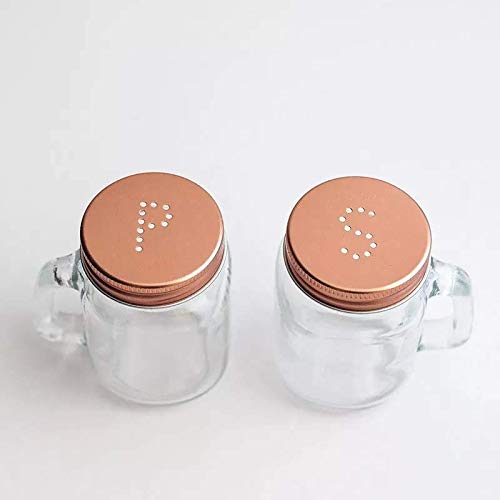 Porta Condimentos Vidro Wincy 2 peças Com Alça Rose 120ml