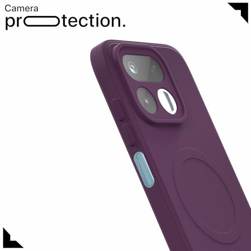 Image of Pikkme Back Cover for Realme 16T 5G Soft Matte Silicone Mag-Safe Design (Mag-Safe Not Support) Camera Protection | Slim Fit Bumper Cover (Purple)