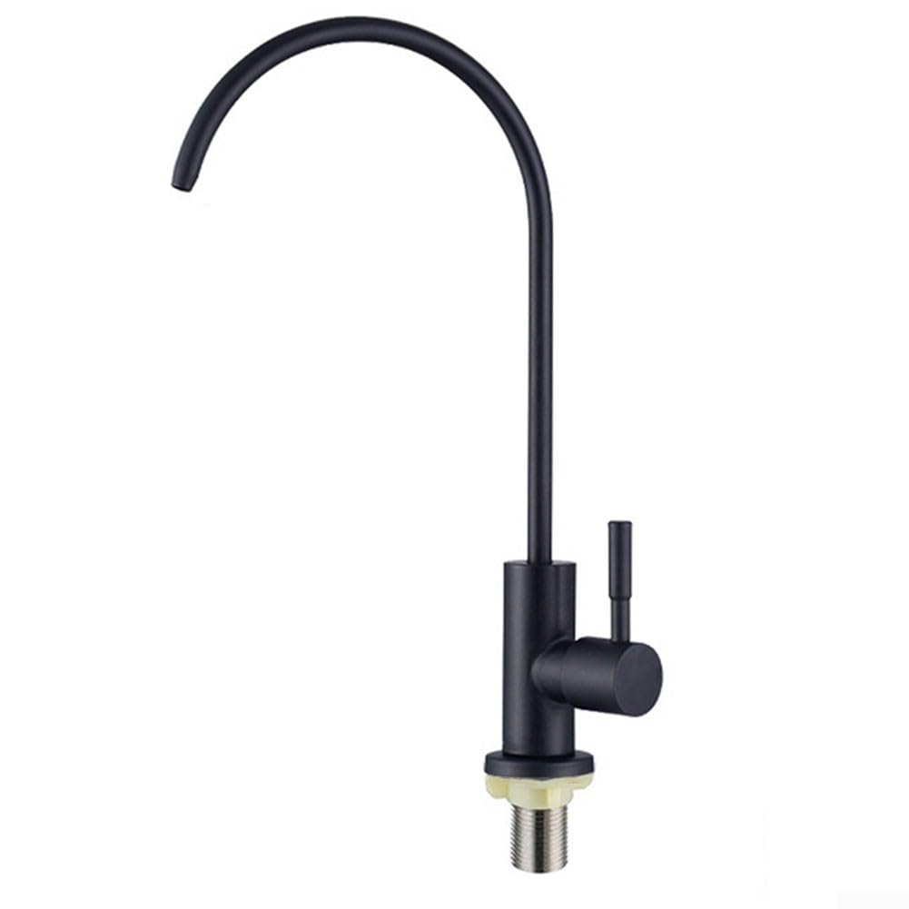 Drinking Water Faucet, Stainless Steel Kitchen Sink Direct Drinking Water Purifier Filter Tap for Small Kitchens and Limited Counter Area(Black)