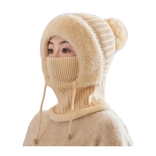 Bonnet tricoté 3 en 1 pour femme doté d'un design isolé coupe-vent