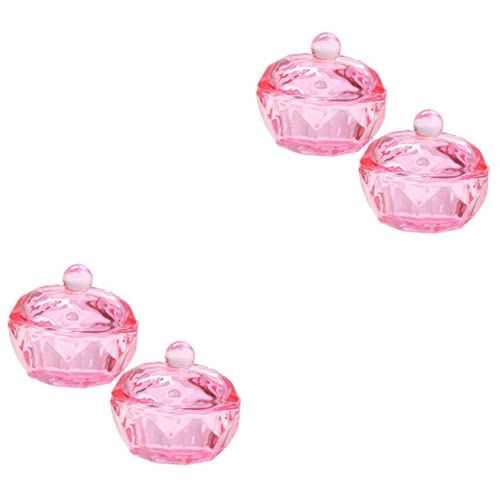 Set 4 Dappen Dish de Vidrio para Manicura con Tapa miniatura 1
